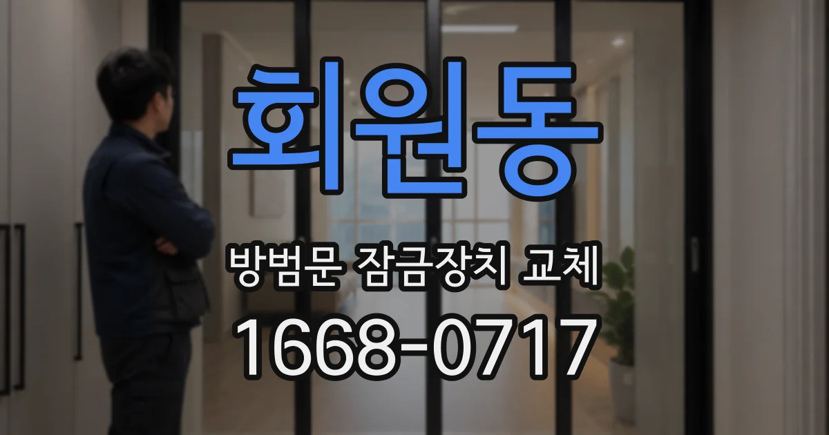 회원동 방범문 잠금장치 교체