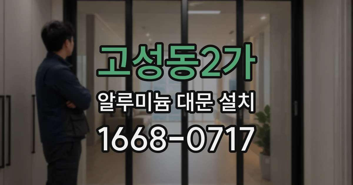 고성동2가 알루미늄 대문 설치