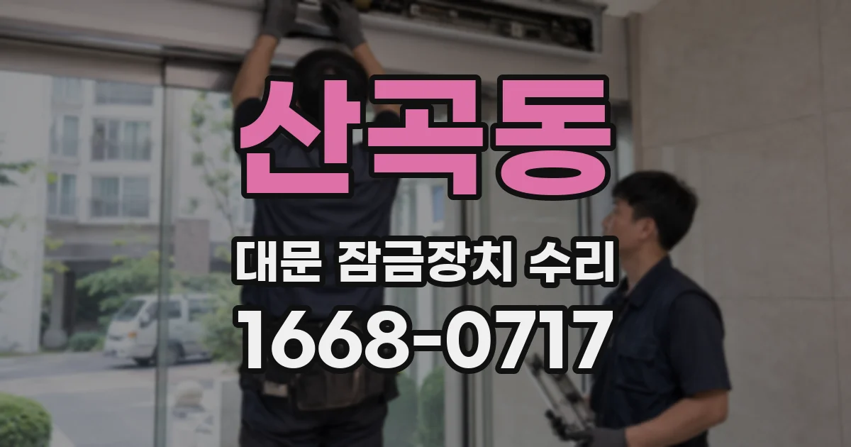 산곡동 대문 잠금장치 수리