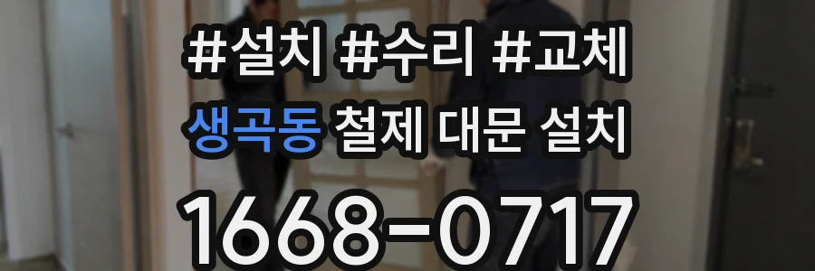 생곡동 철제 대문 설치