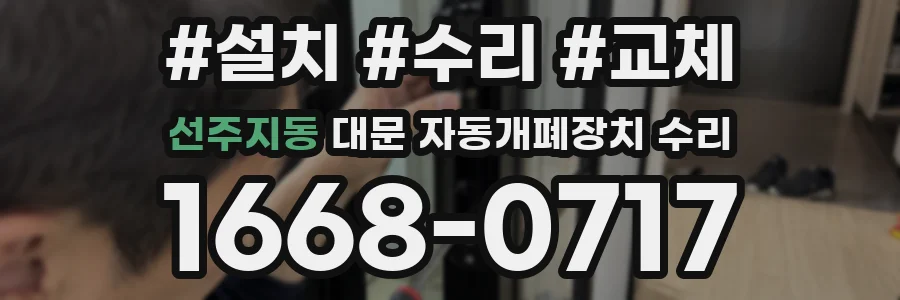 선주지동 대문 자동개폐장치 수리