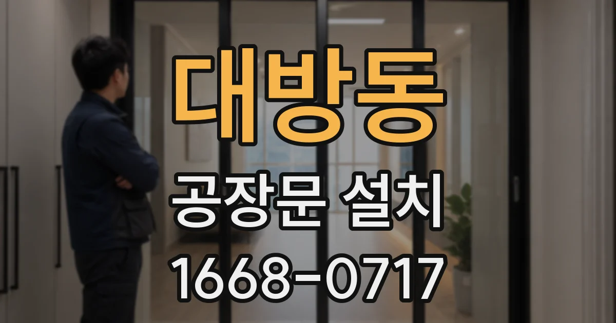 대방동 공장문 설치