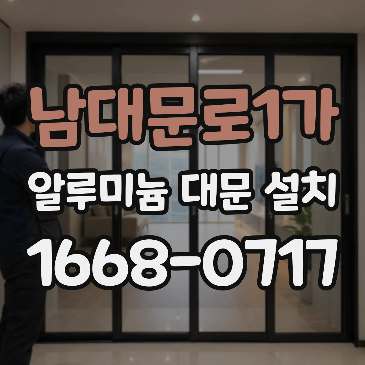 남대문로1가 알루미늄 대문 설치