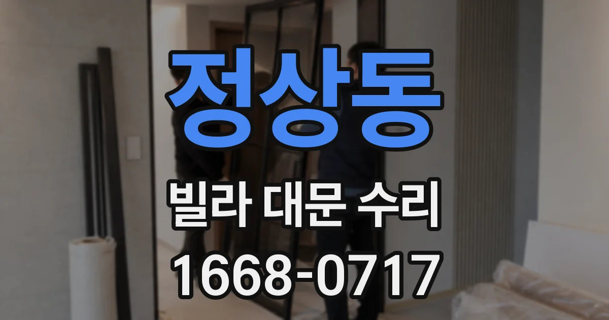 정상동 빌라 대문 수리