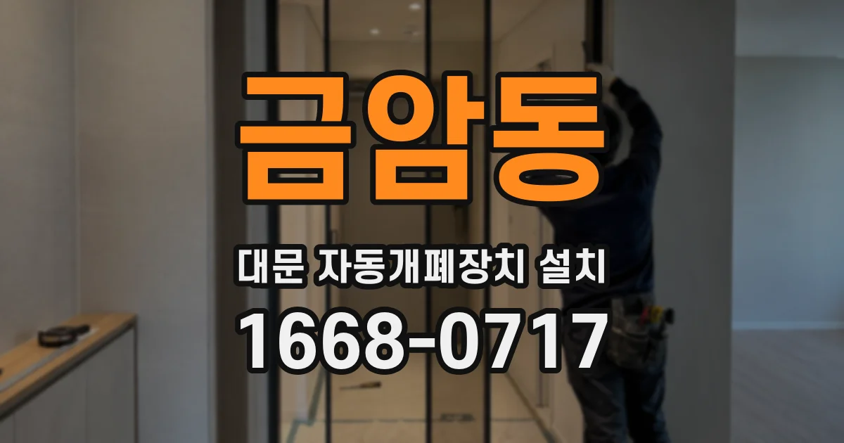 금암동 대문 자동개폐장치 설치
