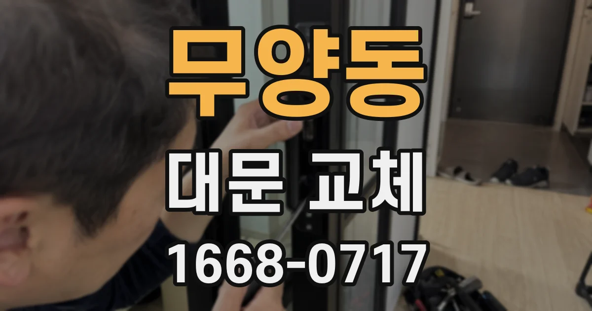 무양동 대문 교체