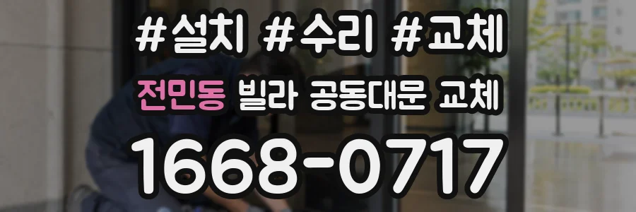 전민동 빌라 공동대문 교체