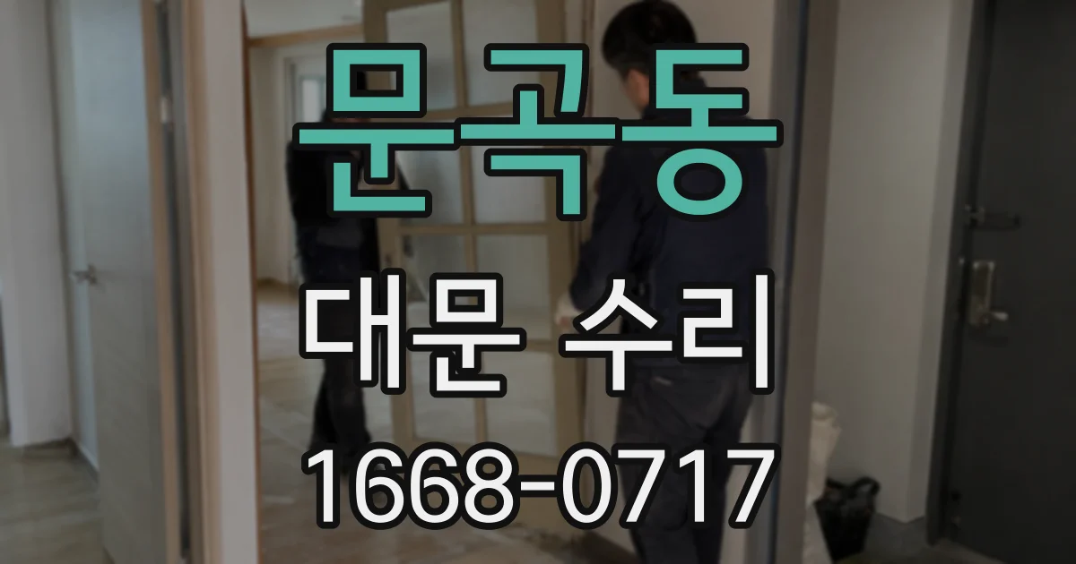 문곡동 대문 수리