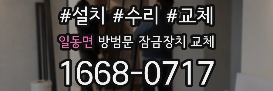 일동면 방범문 잠금장치 교체