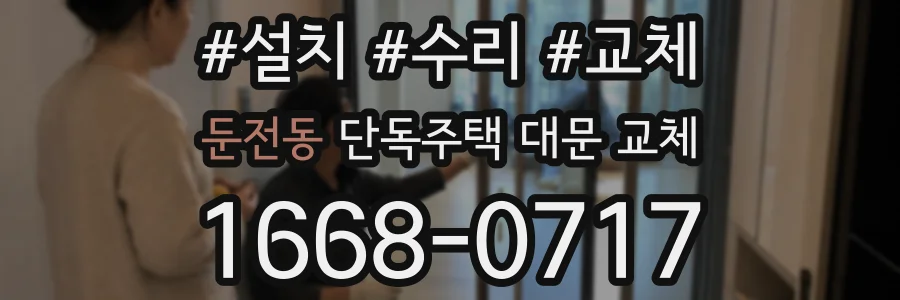 둔전동 단독주택 대문 교체