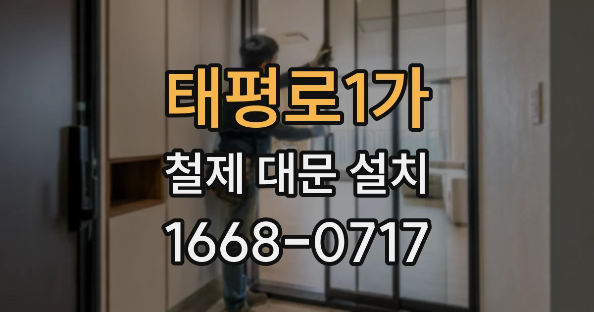 태평로1가 철제 대문 설치