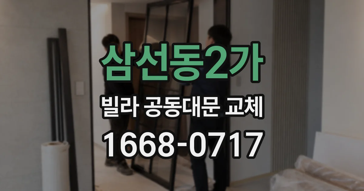 삼선동2가 빌라 공동대문 교체