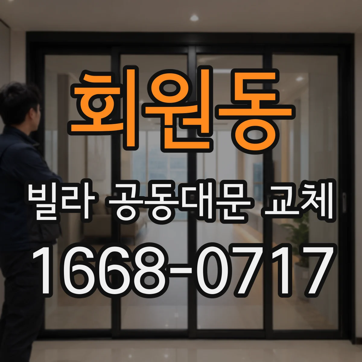회원동 빌라 공동대문 교체