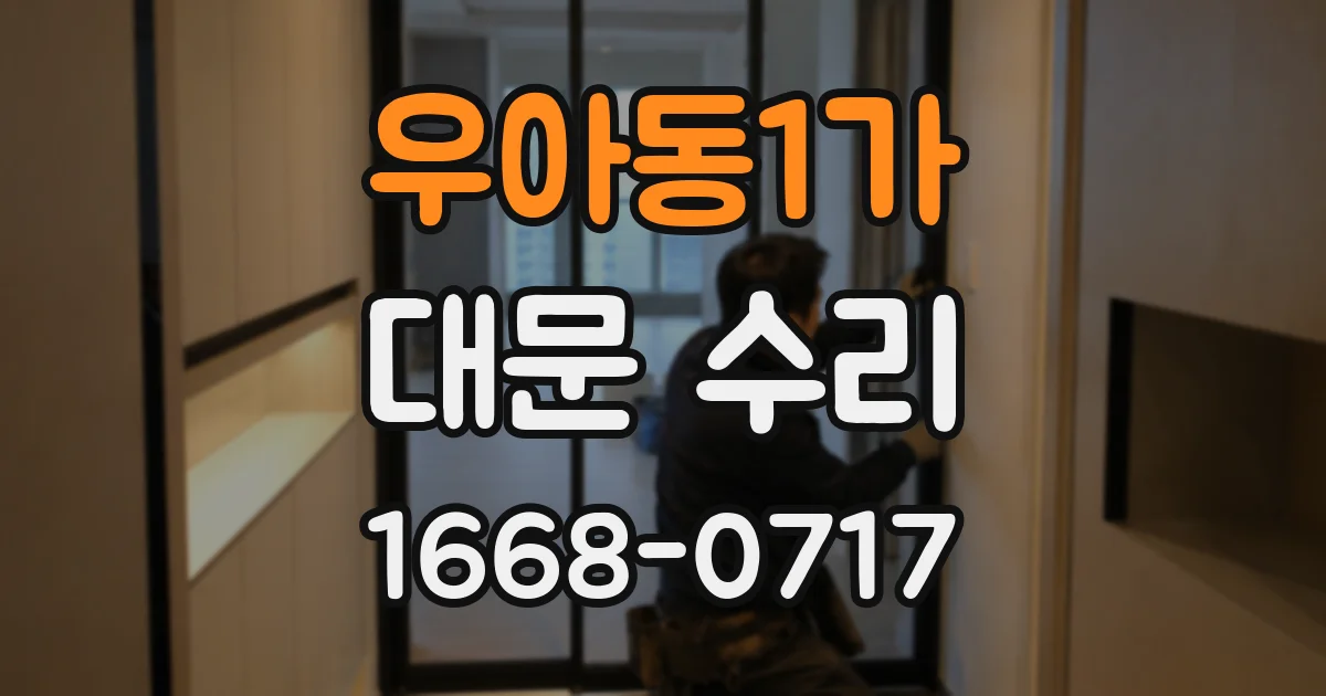 우아동1가 대문 수리
