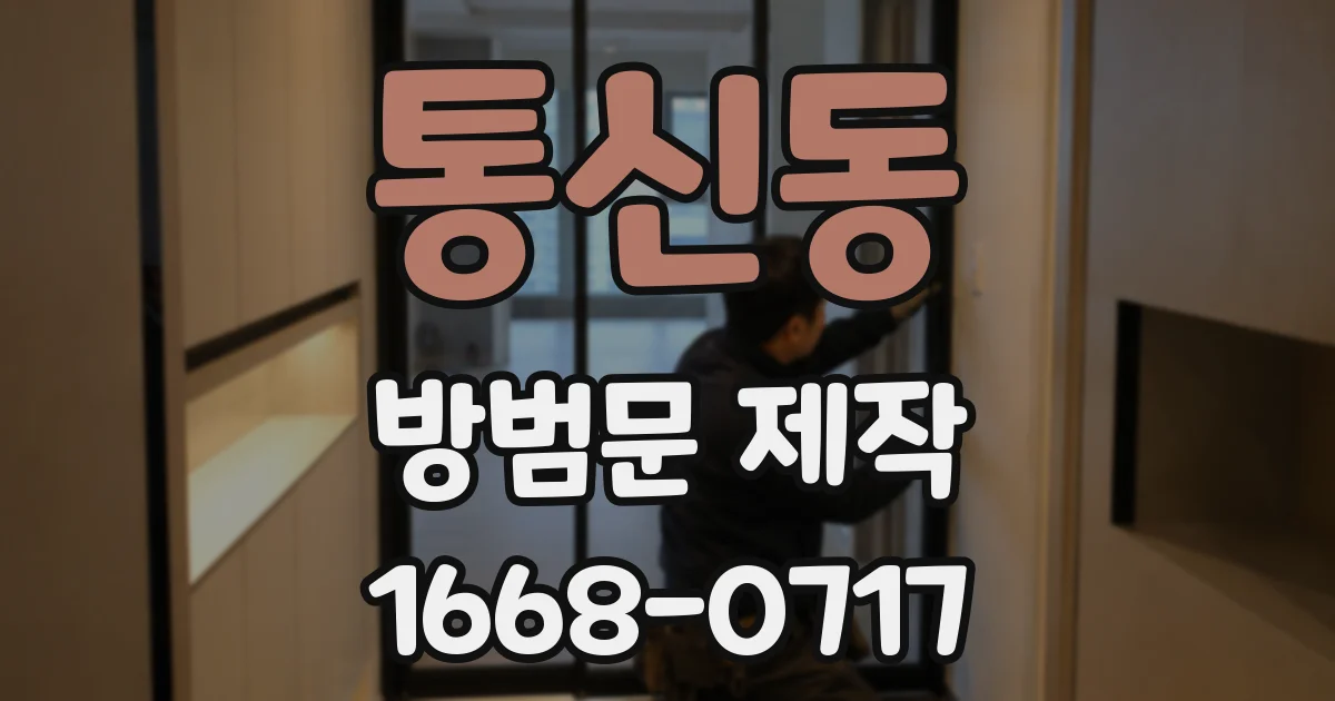 통신동 방범문 제작