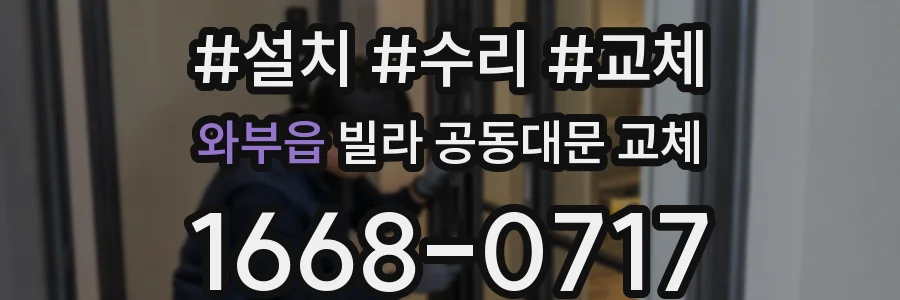 와부읍 빌라 공동대문 교체