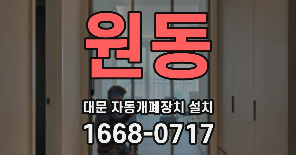 원동 대문 자동개폐장치 설치