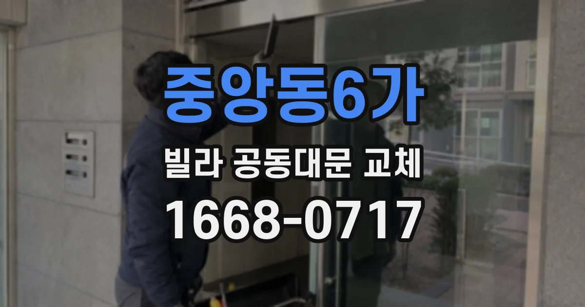 중앙동6가 빌라 공동대문 교체