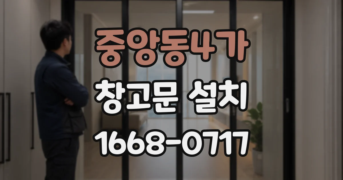 중앙동4가 창고문 설치