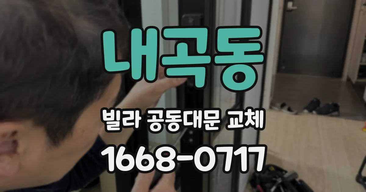 내곡동 빌라 공동대문 교체