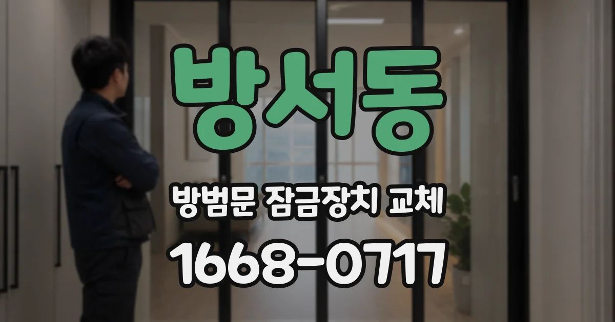 방서동 방범문 잠금장치 교체
