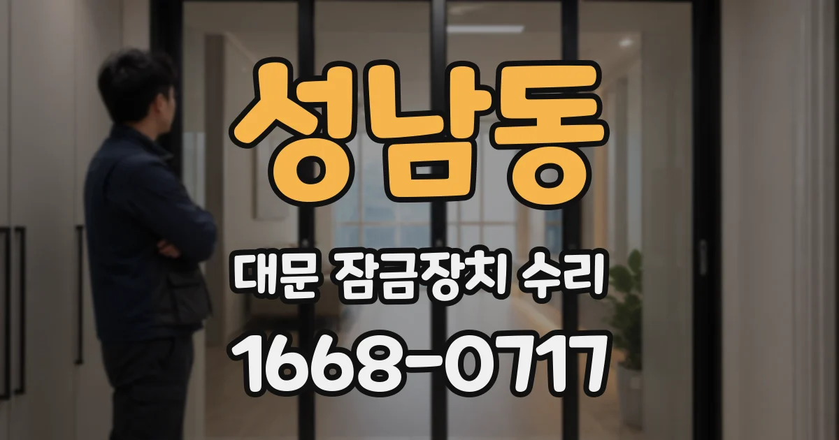 성남동 대문 잠금장치 수리