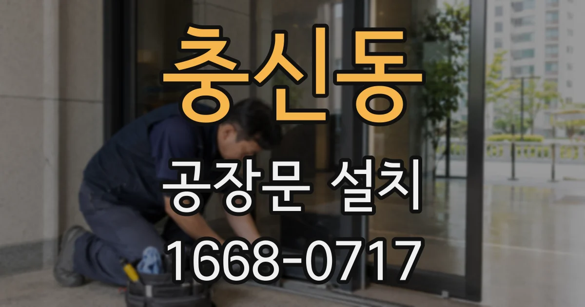 충신동 공장문 설치