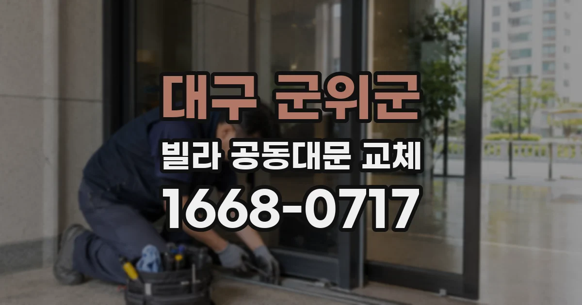 대구 군위군 빌라 공동대문 교체