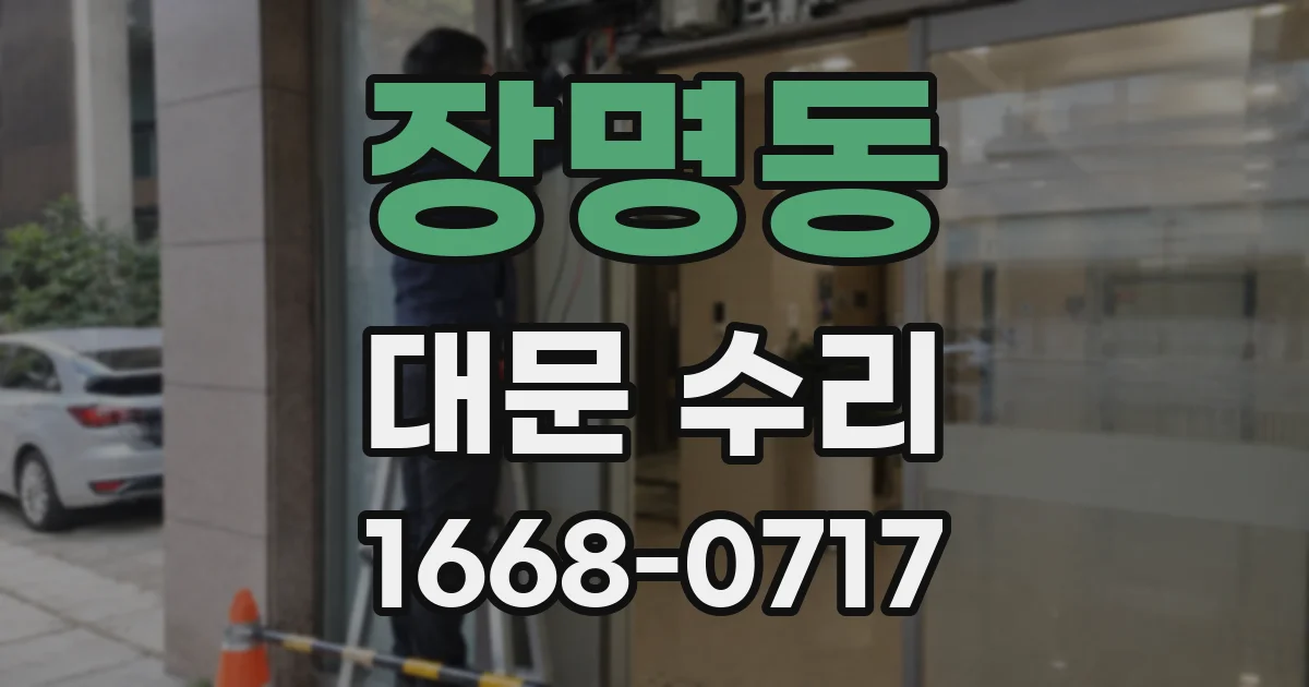 장명동 대문 수리