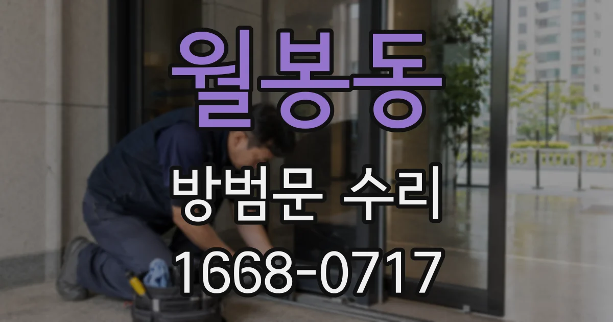 월봉동 방범문 수리