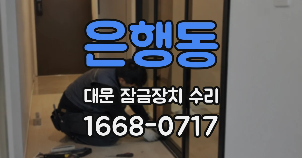 은행동 대문 잠금장치 수리