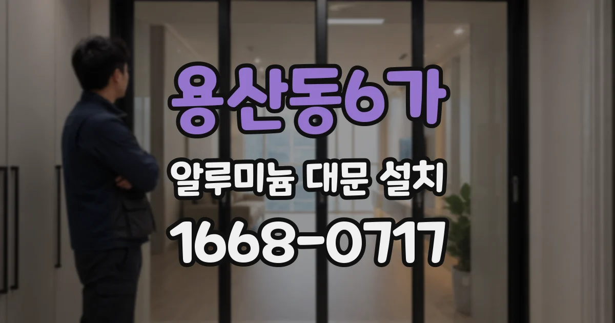 용산동6가 알루미늄 대문 설치