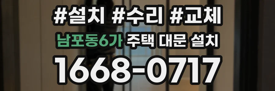 남포동6가 주택 대문 설치