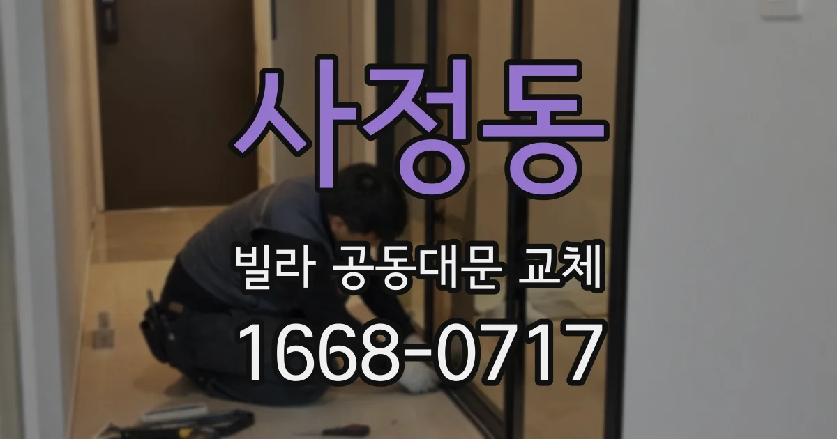 사정동 빌라 공동대문 교체