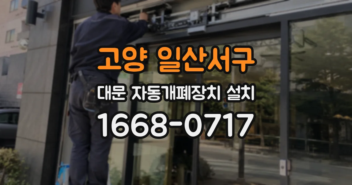 고양 일산서구 대문 자동개폐장치 설치