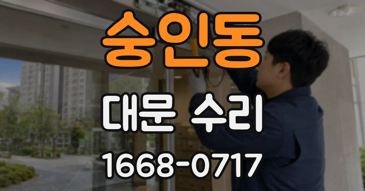 숭인동 대문 수리