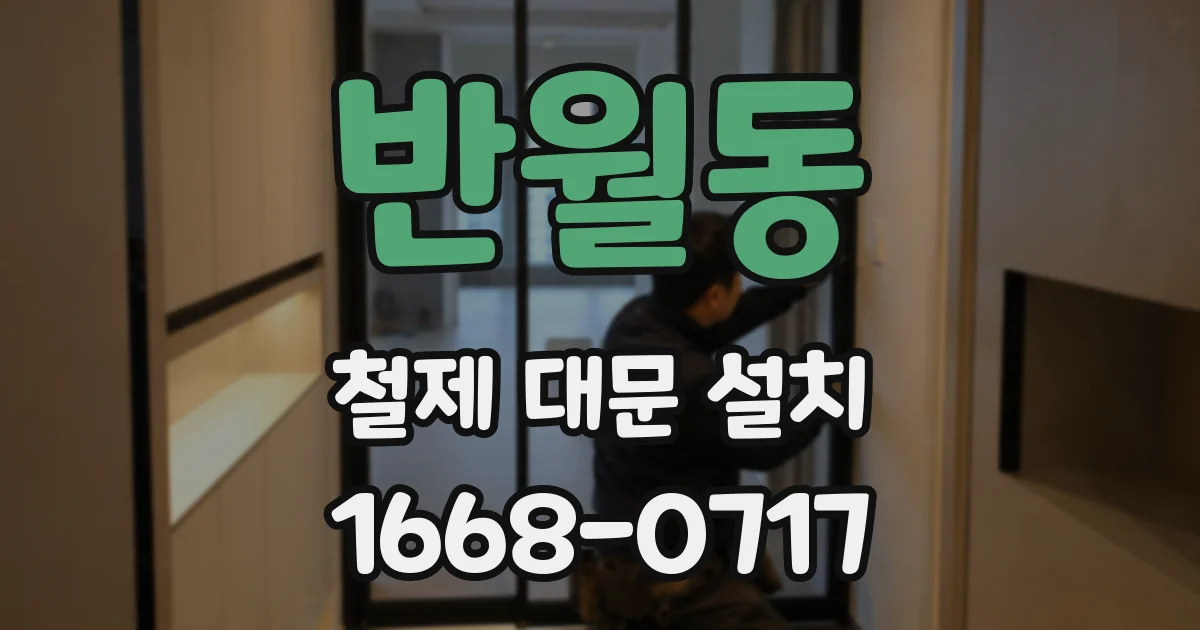 반월동 철제 대문 설치