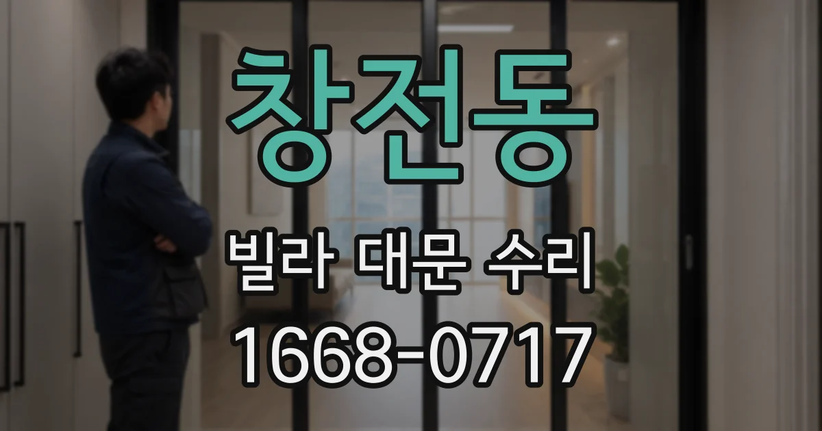 창전동 빌라 대문 수리