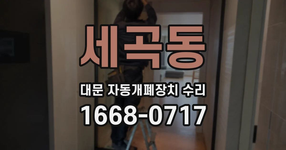 세곡동 대문 자동개폐장치 수리