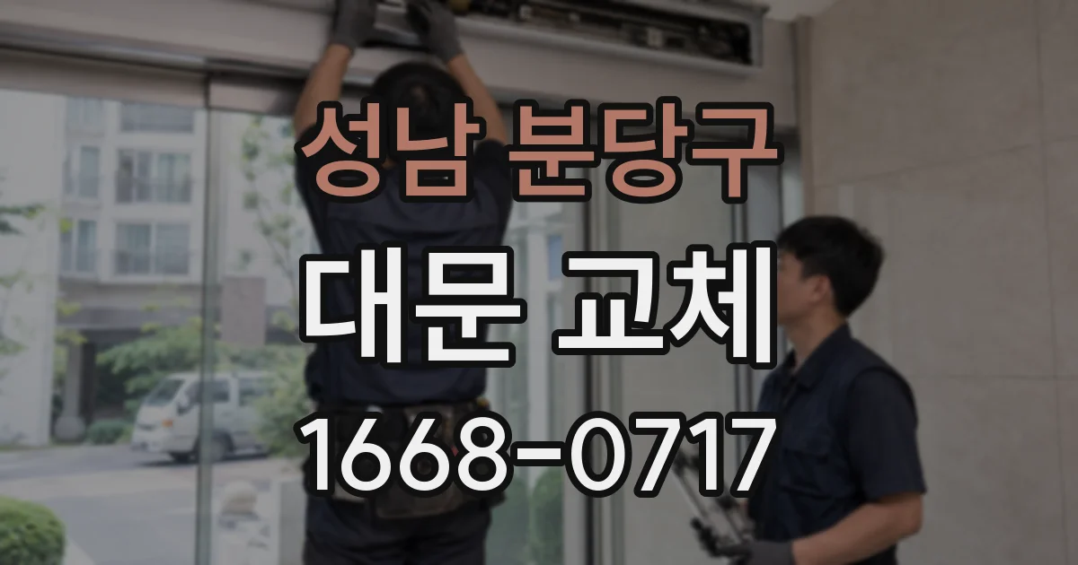 성남 분당구 대문 교체
