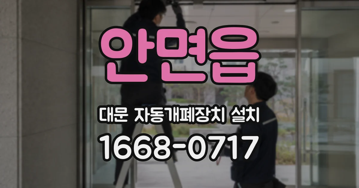 안면읍 대문 자동개폐장치 설치