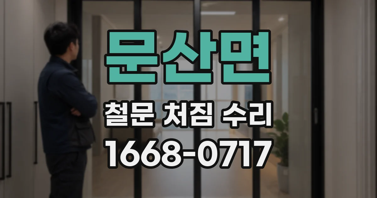 문산면 철문 처짐 수리