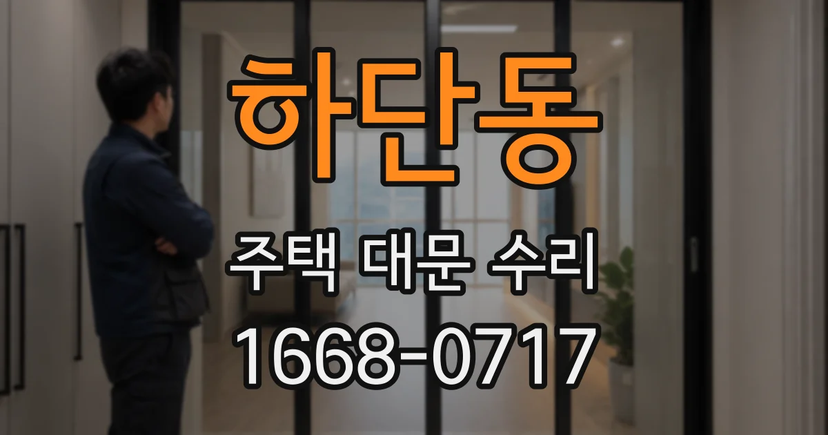 하단동 주택 대문 수리