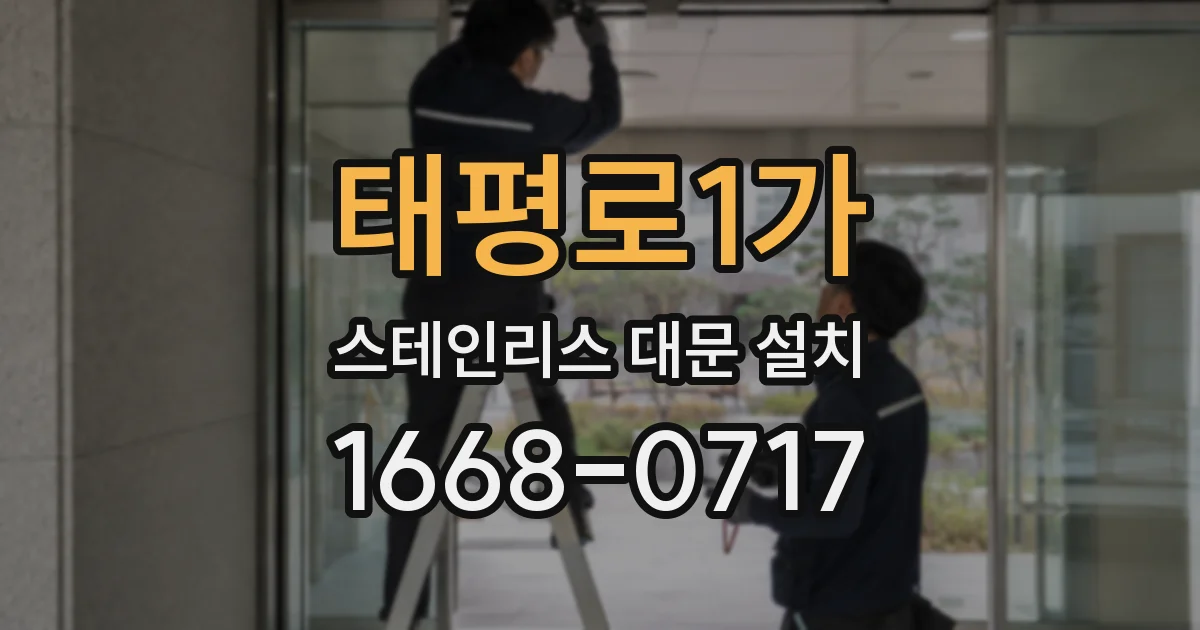 태평로1가 스테인리스 대문 설치
