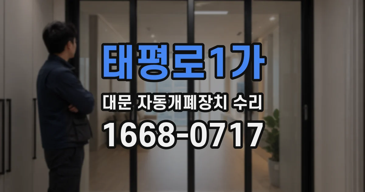 태평로1가 대문 자동개폐장치 수리
