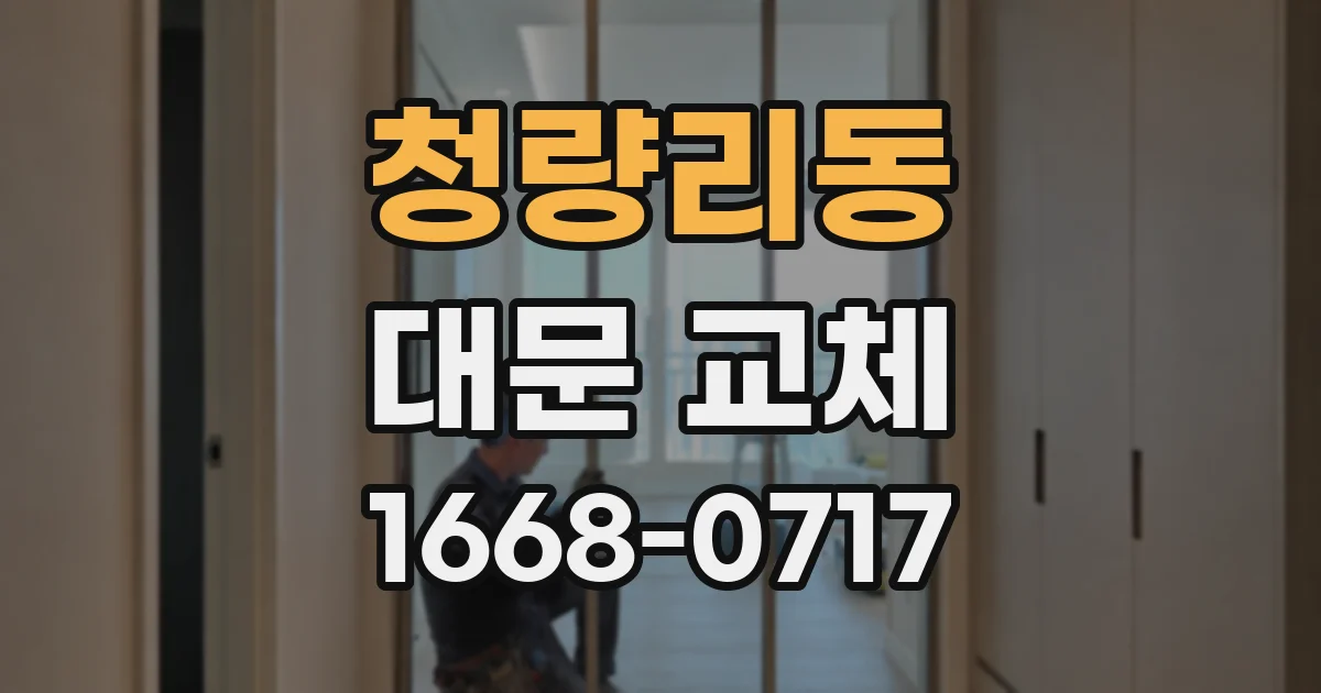 청량리동 대문 교체