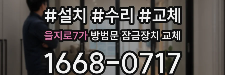 을지로7가 방범문 잠금장치 교체