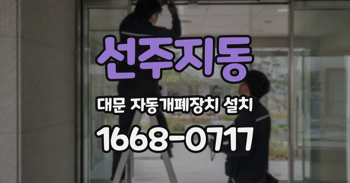 선주지동 대문 자동개폐장치 설치