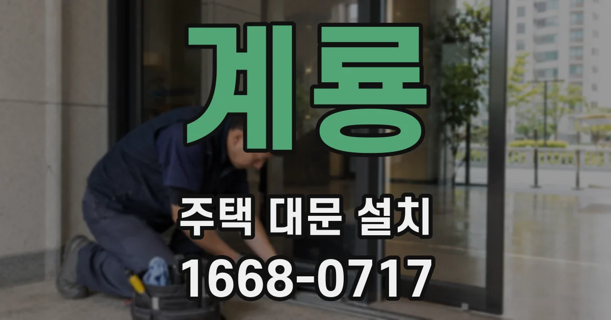 계룡 주택 대문 설치