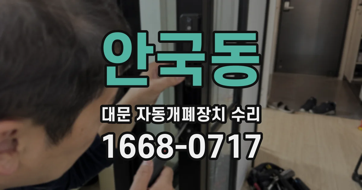 안국동 대문 자동개폐장치 수리